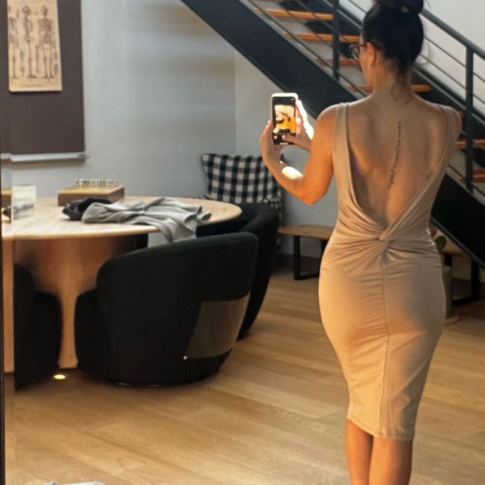 Akira Red Label Open Back Midi Dress